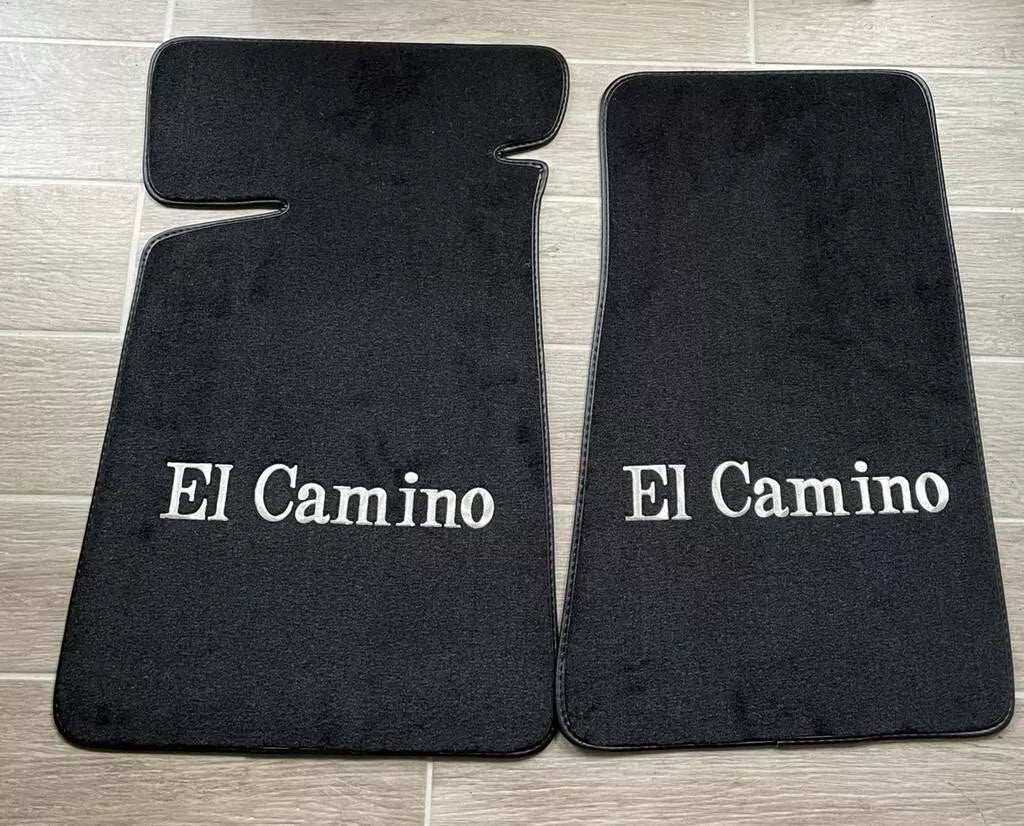 1978-1987 El Camino Black Floor Mat Set with Logo