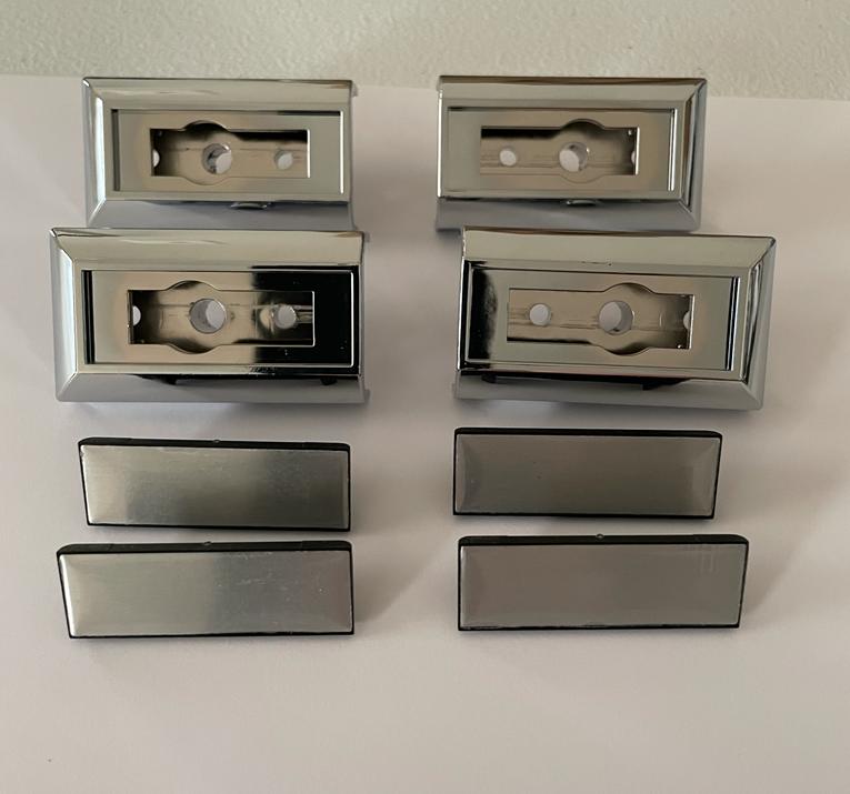 78-87 Monte Carlo Cutlass El Camino Door Pull Strap Chrome End Kit