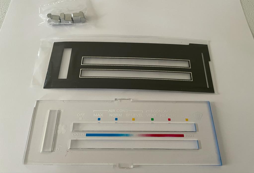 1978-1985 Monte Carlo Cutlass El Camino Heater/AC Control Face Plate with 3 Knobs