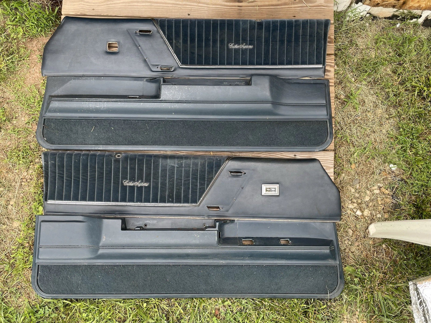 1981-1988 Cutlass Supreme interior Door panels Full Set Dark Blue