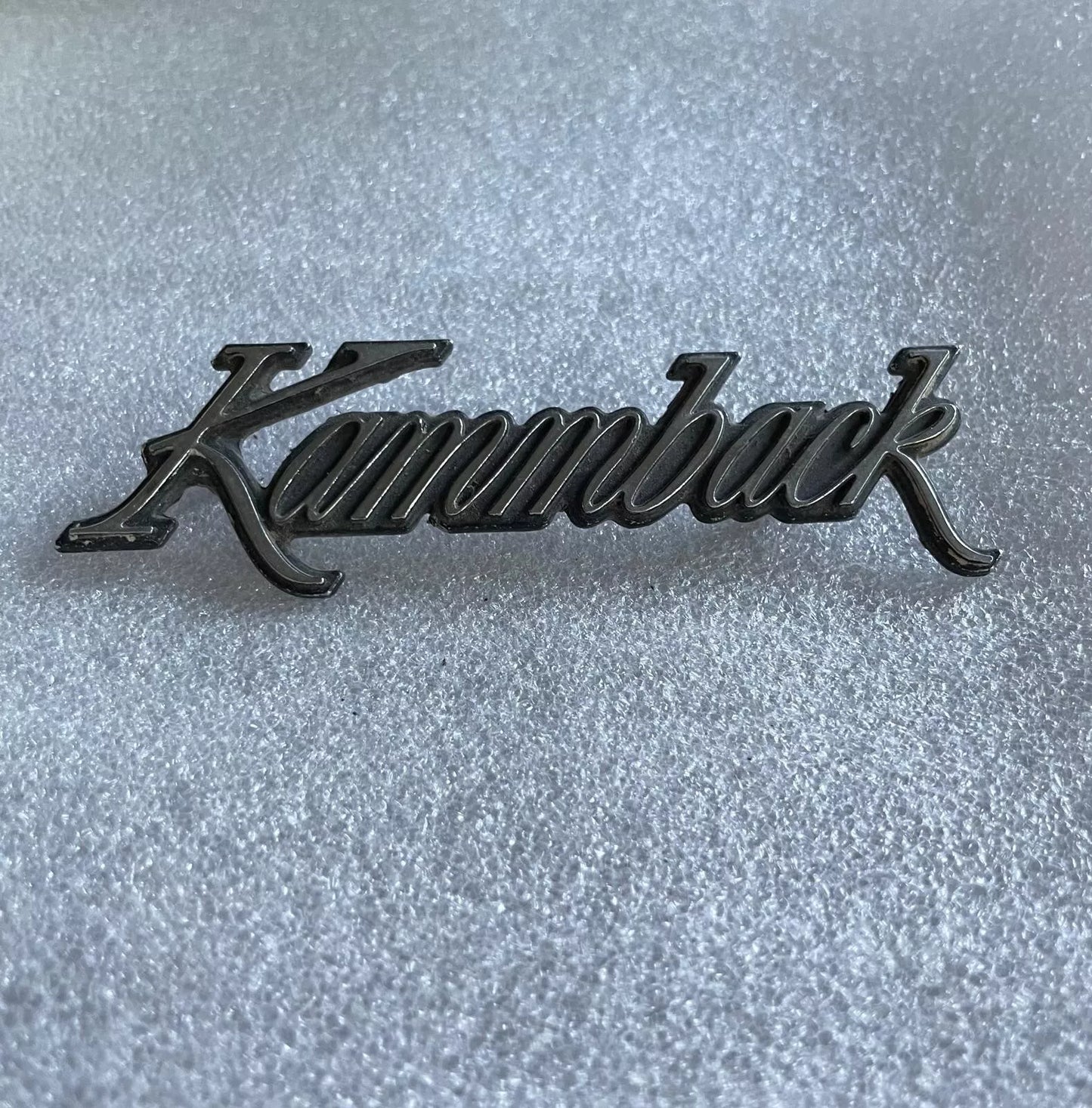 Kammback Script Badge Emblem Nameplate