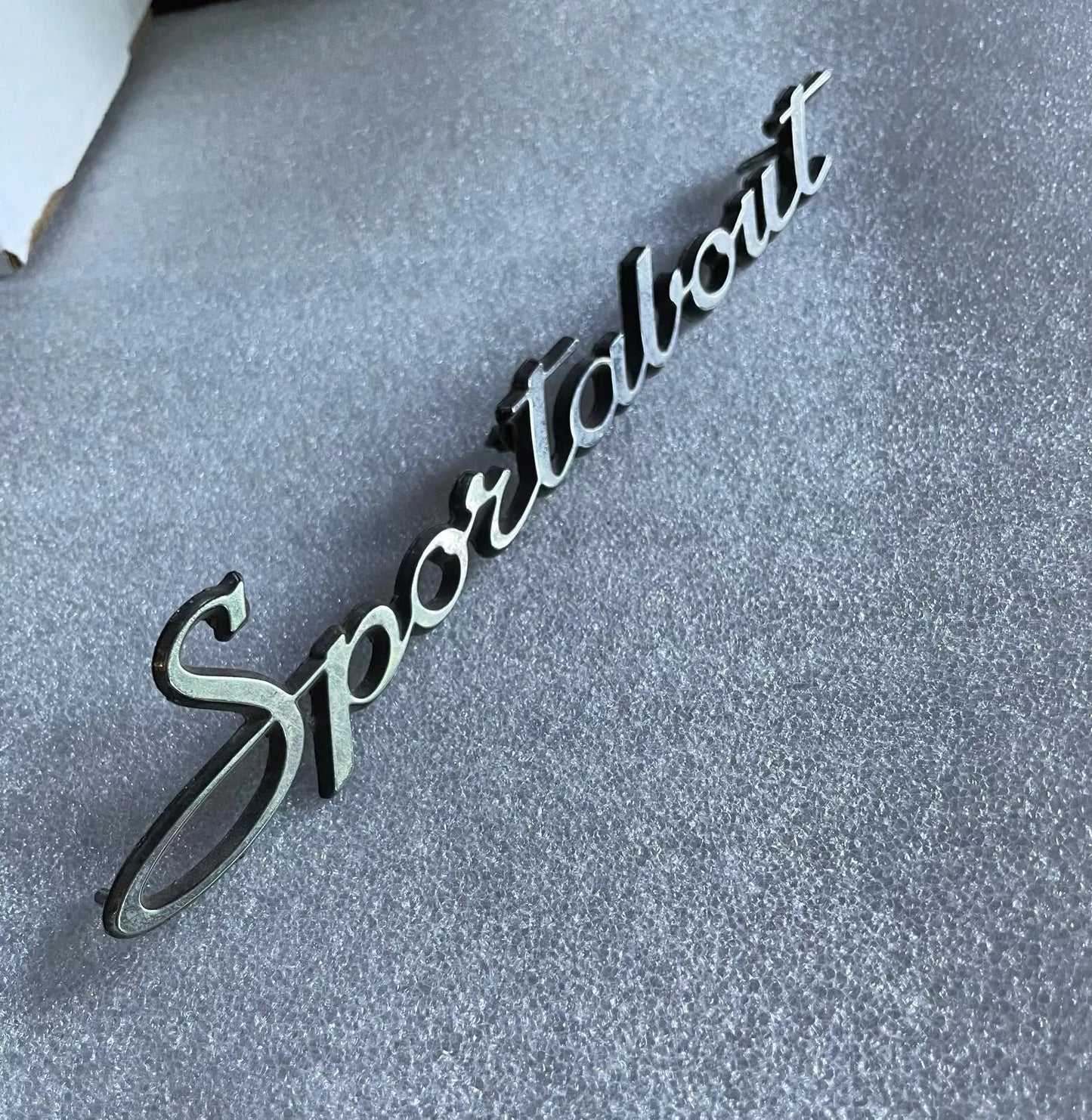 Sportabout Emblem Script Badge Chome Nash Hornet