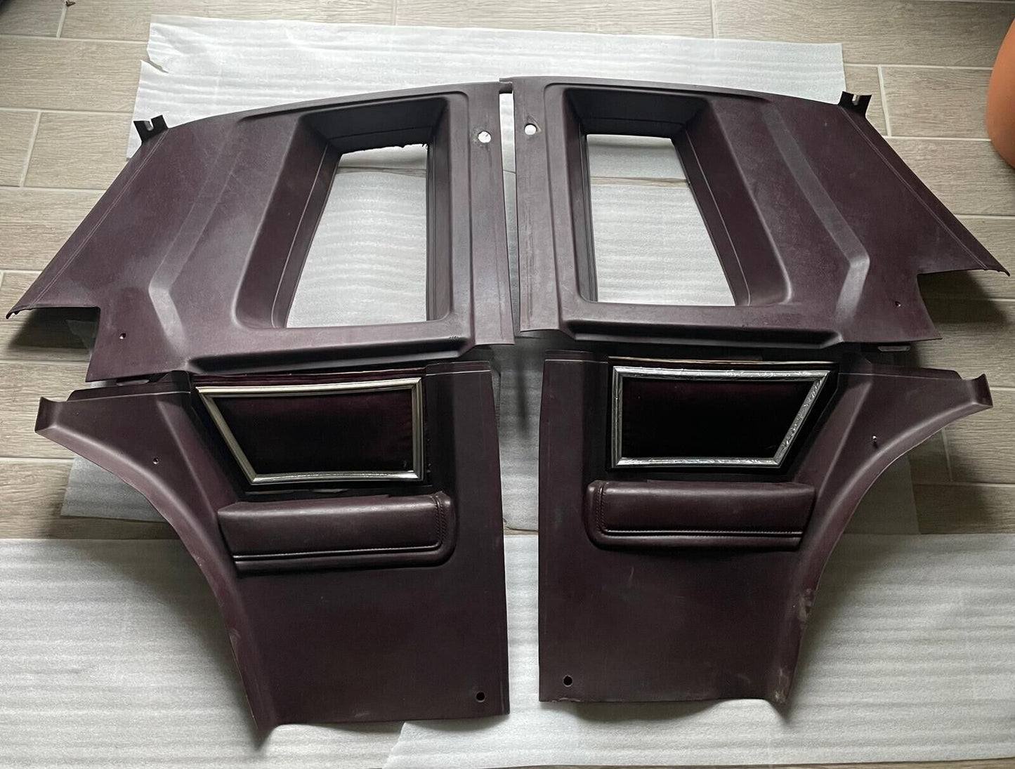 81-88 Cutlass Supreme rear Quarter Panel Interior Trim oxblood