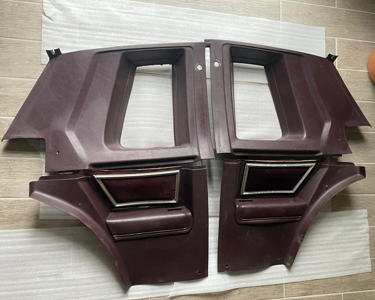81-88 Cutlass Supreme rear Quarter Panel Interior Trim oxblood
