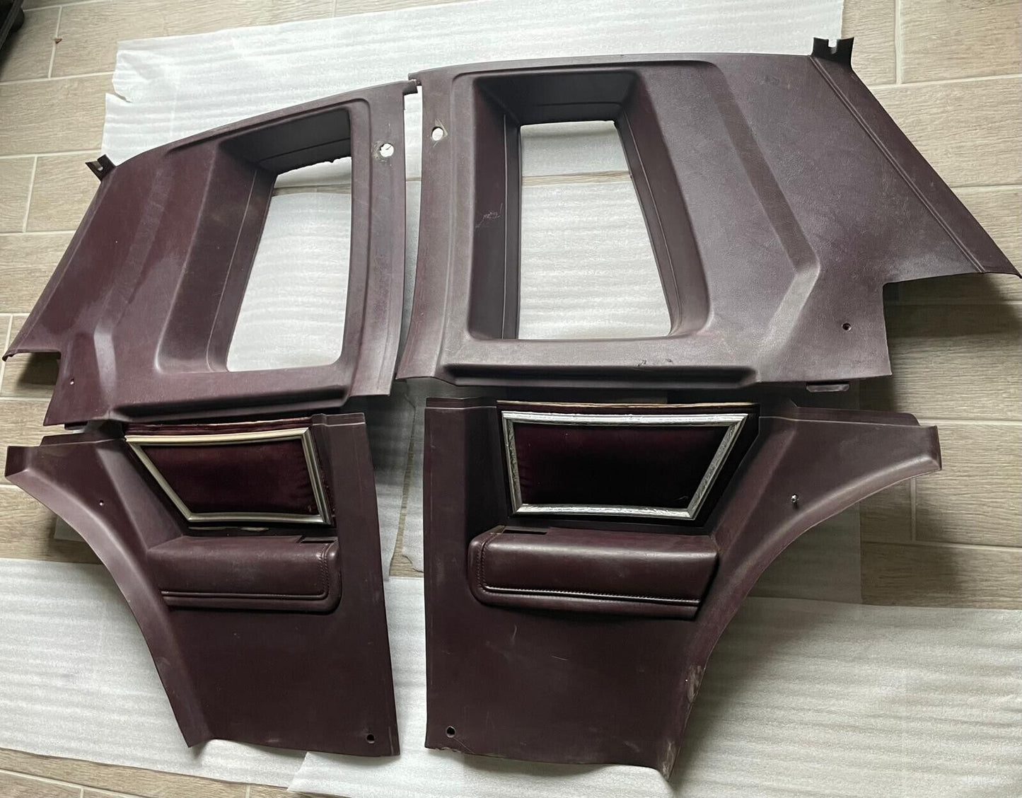 81-88 Cutlass Supreme rear Quarter Panel Interior Trim oxblood