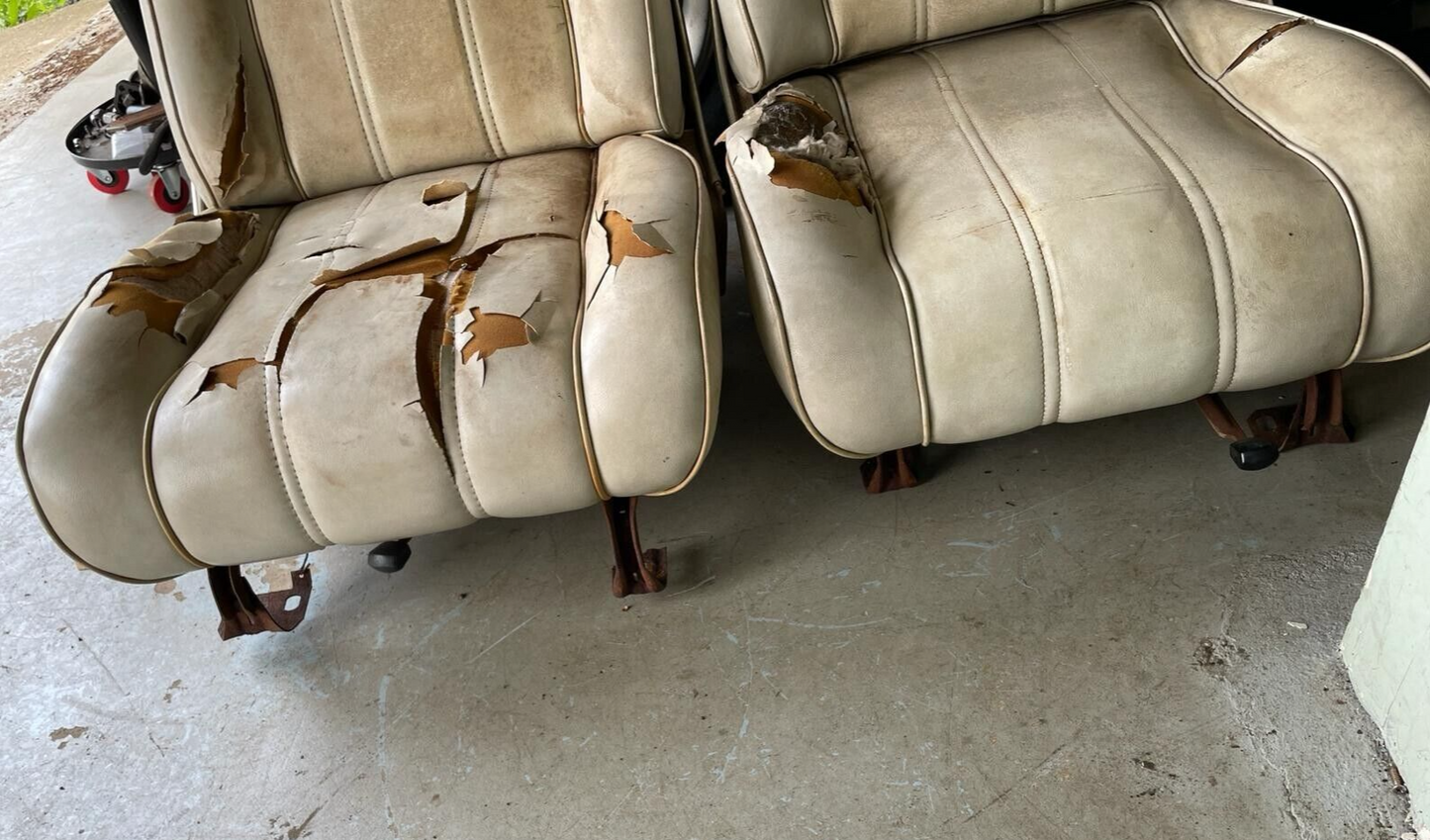 78-88 Monte Carlo El Camino Gbody White Front Seats Bucket Seats Set