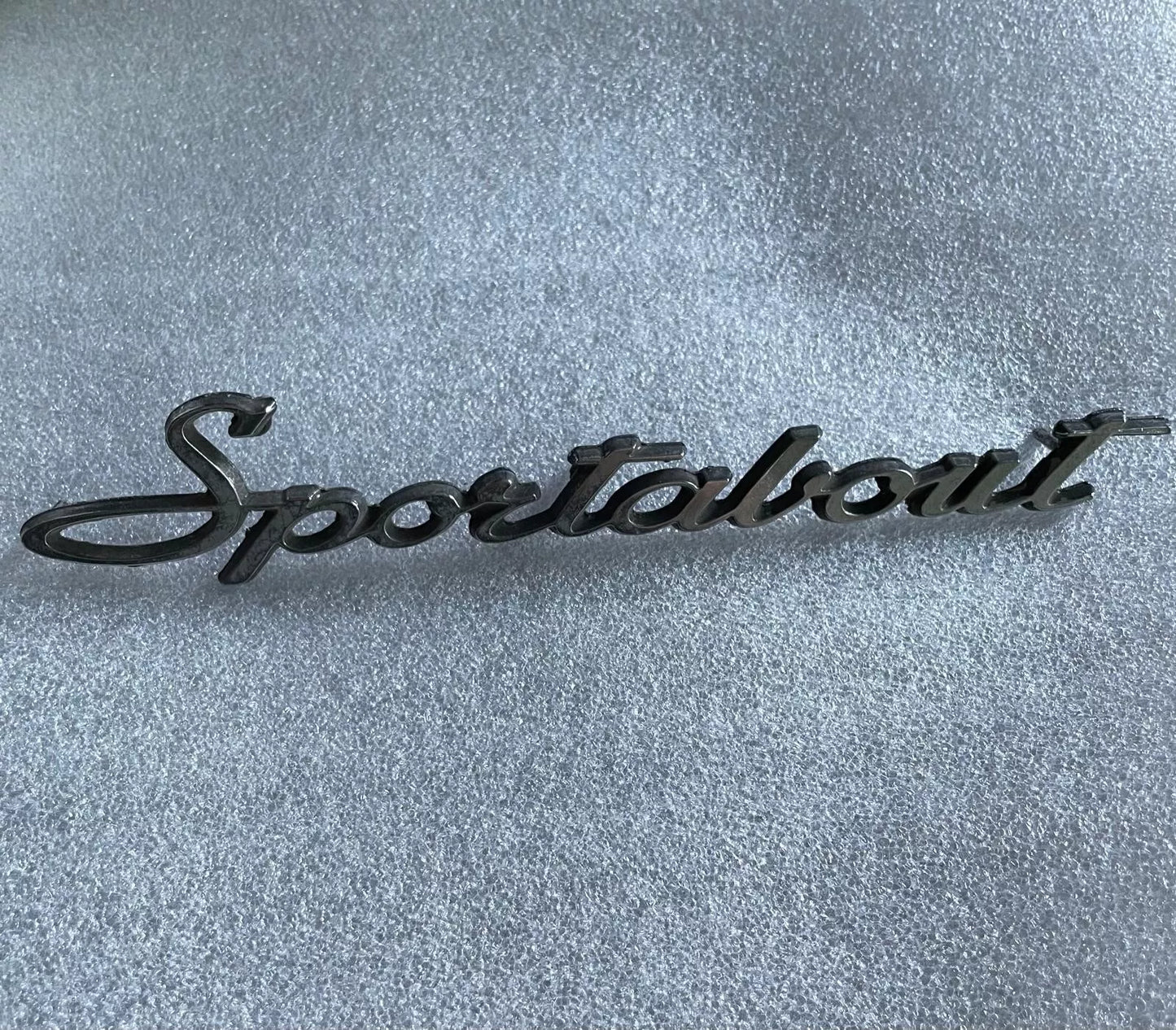Sportabout Emblem Script Badge Chome Nash Hornet