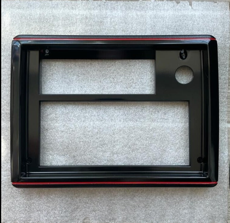 86-88 Monte Carlo SS Radio Plate Black with Red Stripes