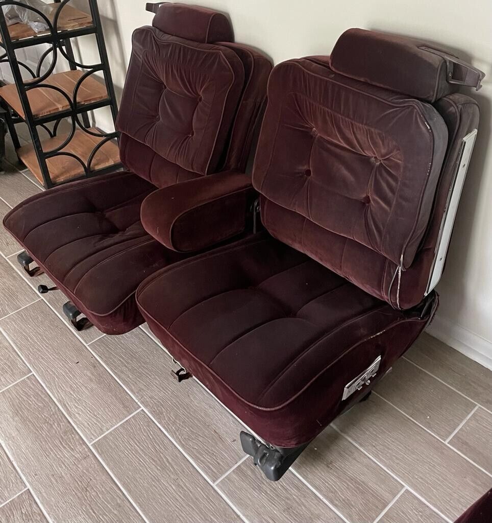 81-87 Buick Regal Front Split Bench Pillowtop Seat Assembly w/ Arm Rest