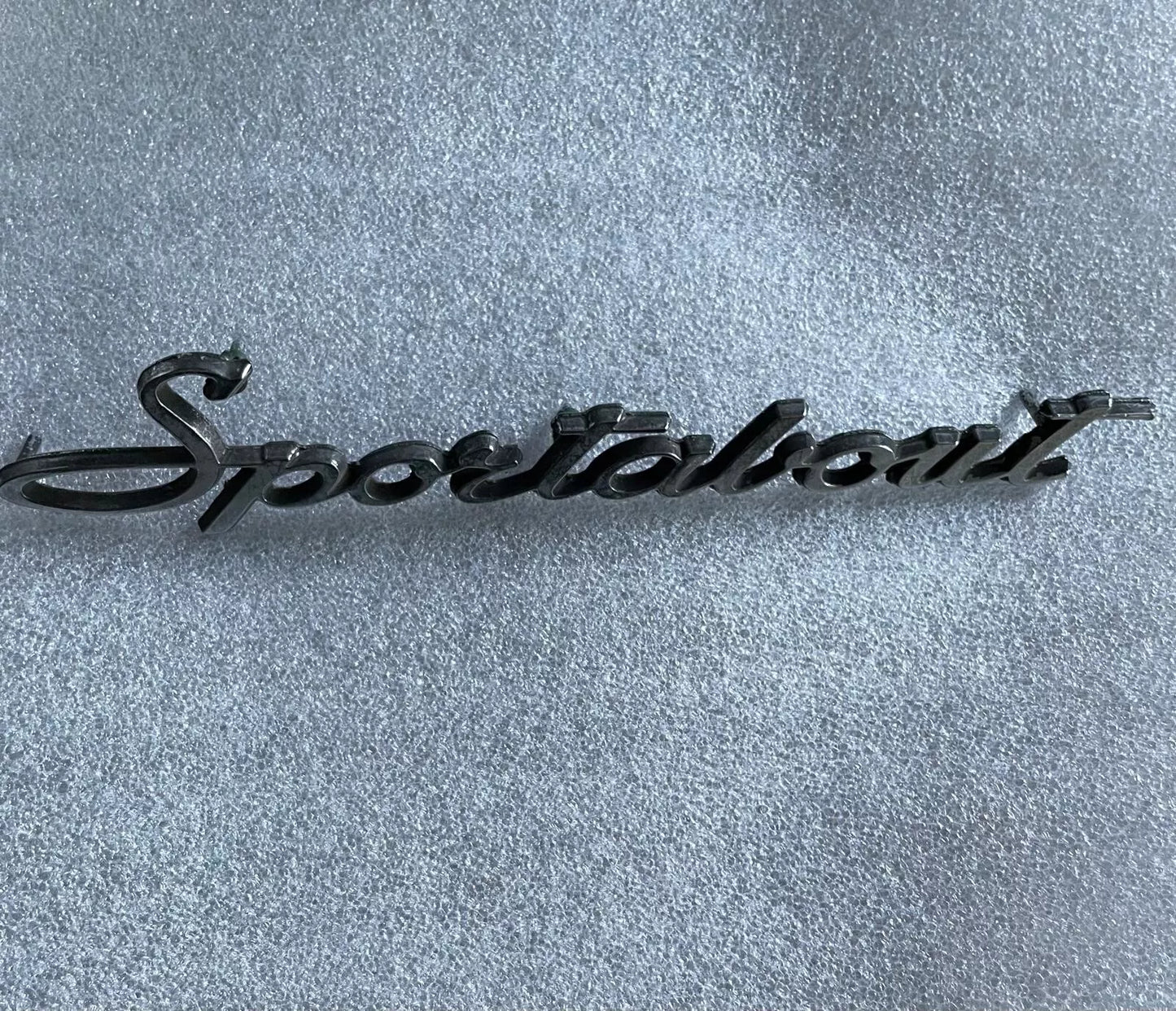 Sportabout Emblem Script Badge Chome Nash Hornet