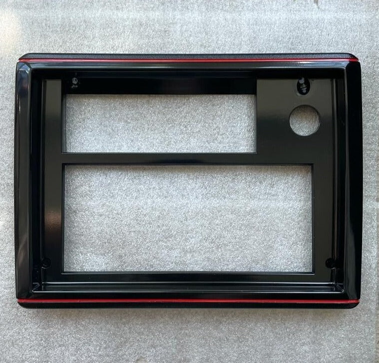 86-88 Monte Carlo SS Radio Plate Black with Red Stripes