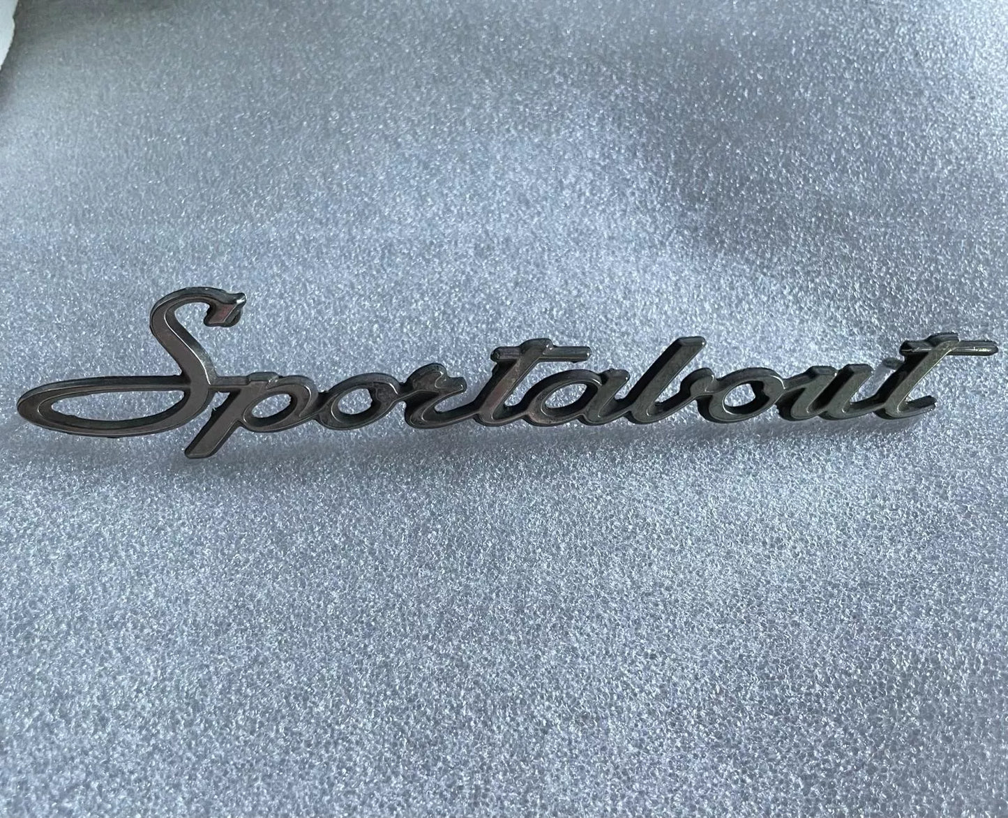 Sportabout Emblem Script Badge Chome Nash Hornet
