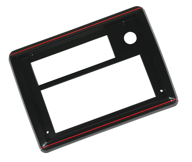 86-88 Monte Carlo SS Radio Plate Black with Red Stripes