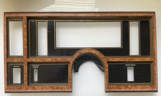 84-87 Buick Regal Instrument Cluster Radio Bezels Woodgrain