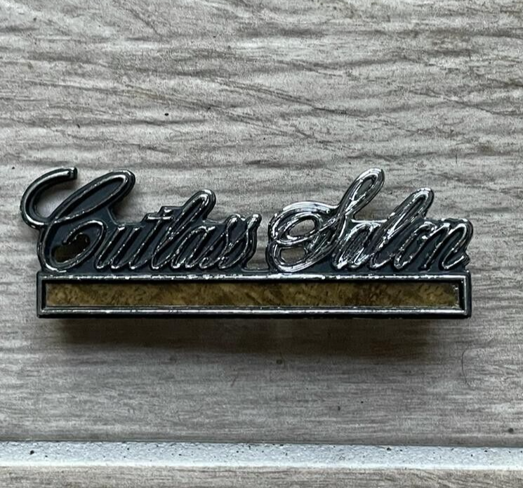 Oldsmobile Cutlass Salon Script Emblem Badge Supreme Ornament