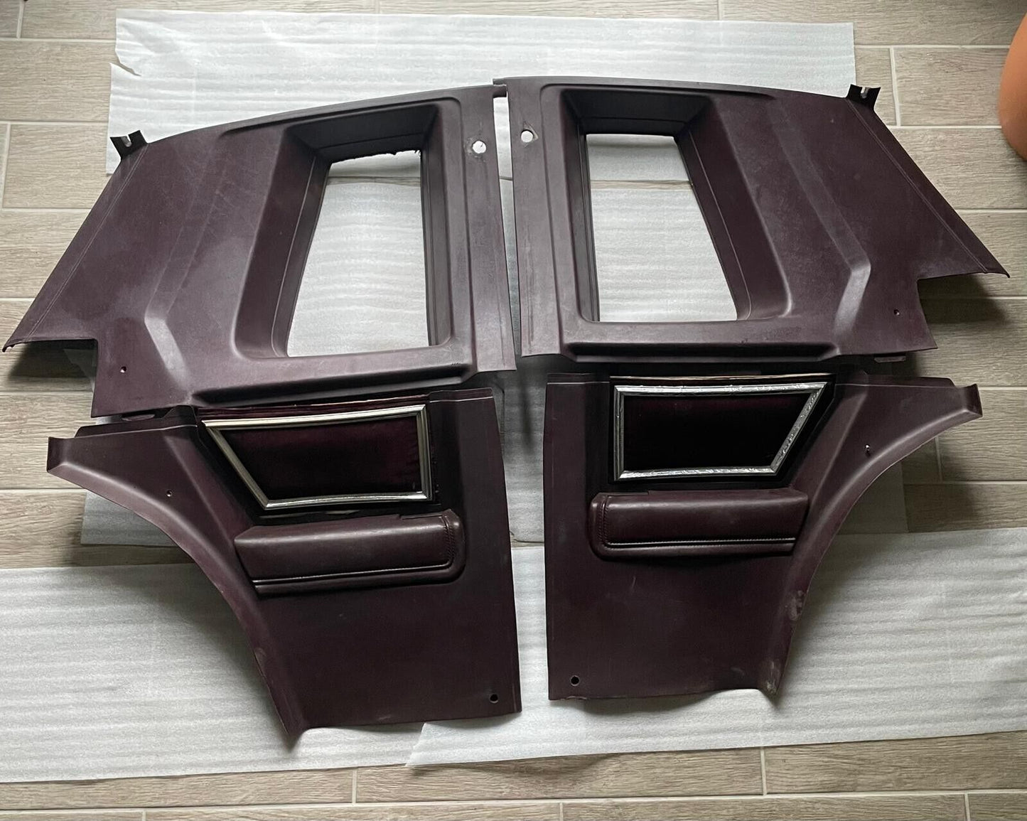 81-88 Cutlass Supreme rear Quarter Panel Interior Trim oxblood