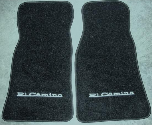 1978-1987 El Camino Black Floor Mat Set with Logo