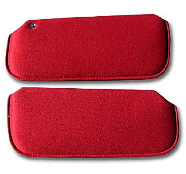 1978-1979 Carmine Dark Red Sun Visors Without Brackets